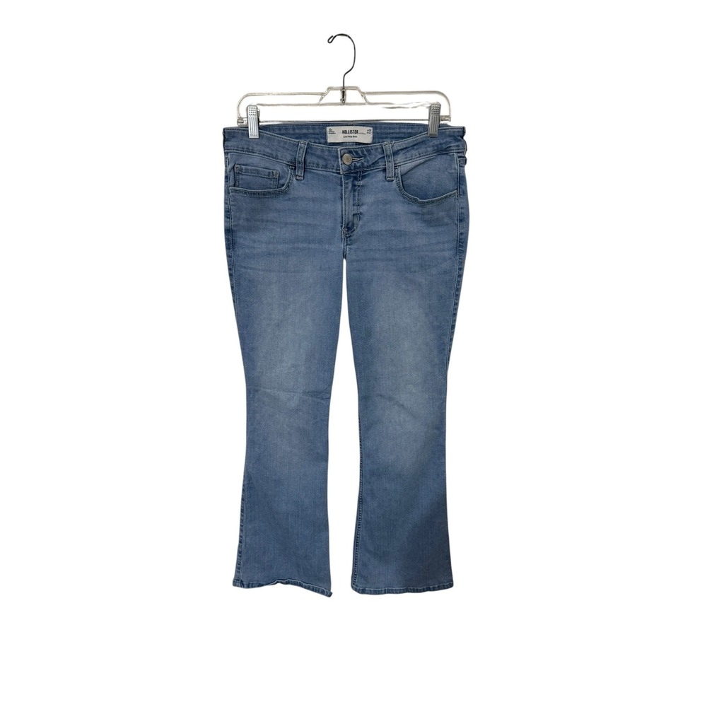 Hollister Low-Rise Bootcut Jeans Womens 10S W30 Short Light Wash Blue Denim